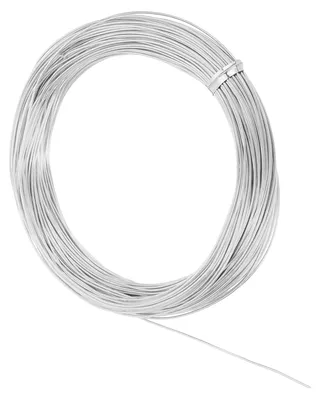 Productafbeelding van Aluminiumdraad - Buigzaam metaaldraad voor knutselprojecten - 30,48 meter - 20 Gauge - 0,8 mm - Zilvertint