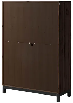Immagine prodotto di MASSIVMOEBEL24 | Credenza in legno di faggio 103x40x148 oliato marrone tabacco VILLANDERS #206