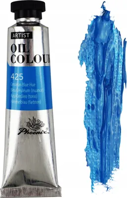 Zdjęcie produktu dla Farba Olejna Niebieska Phoenix 425 Cerulean Blue Hue 40ml Odcień Błękitu