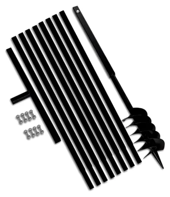 Produktbild von Erdbohrer mit Griff 120mm und Verlängerungsrohr 9m aus Stahl