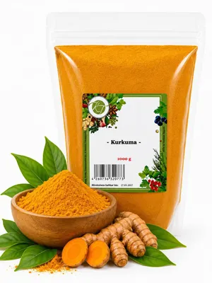 Produktbild von K T 1000 g Kurkuma Pulver Curcuma Kurkumin Gelbwurz gemahlen - 1A Qualität