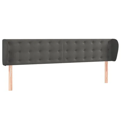 Immagine prodotto di vidaXL Testiera con orecchie Grigio scuro 163x23x78/88 cm Velluto