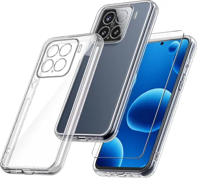Zdjęcie produktu dla Etui do Xiaomi 15 WZMACNIANE SILIKONOWE PRZEZROCZYSTE + Szkło 9H
