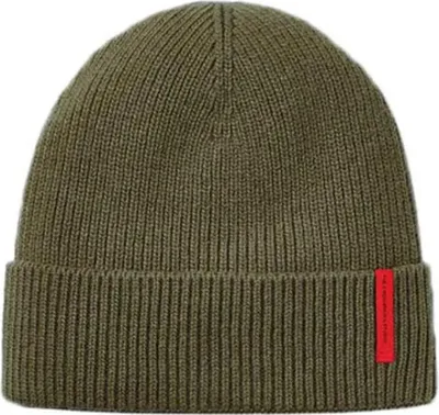 Image de The Mountain Studio Cashmere Mix Rib Bonnet Vert Hommes,Femmes Vert One Size