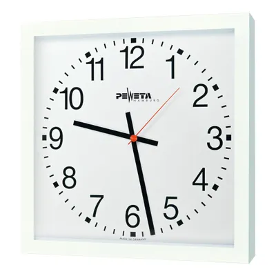 Produktbild von Peweta Funk-Wanduhr "40x40", Netzbetrieb, Standard, Zifferblatt arabische Zahlen