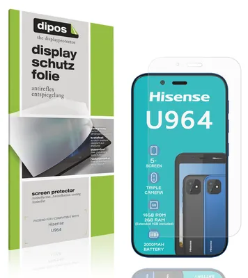 Produktbild von 4x Schutzfolie für Hisense U964 matt Displayschutzfolie Folie Display Schutz dipos