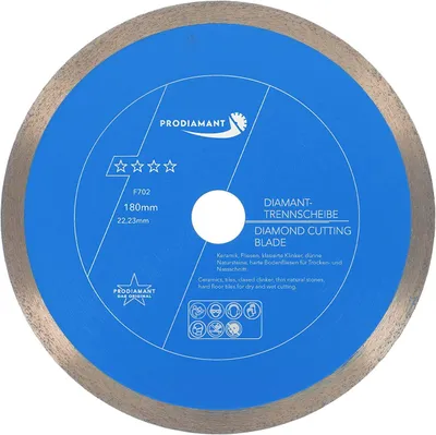 Produktbild von PRODIAMANT Diamanttrennscheibe 180mm Fliese, Feinsteinzeug Premium Rondo F702