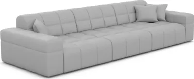 Produktbild von Kunstleder 4-Sitzer Couch Nivara Hellgrau
