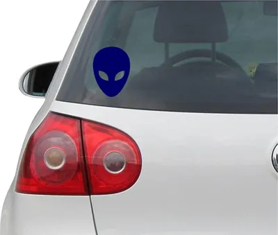Produktbild von Aufkleber / Autoaufkleber - JDM - Die cut - ALIEN Roswell UFO - Auto, Truck, Notebook, Laptop - blau 101mmx139mm