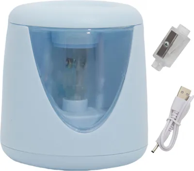 Produktbild von 1 Set Elektrischer Bleistiftspitzer mit Cutter, wiederaufladbarer USB-Akku, tragbarer automatischer Bleistiftspitzer, Schreingeschenk für Schüler