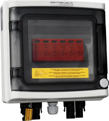 Immagine prodotto di Scatola di giunzione solare fotovoltaica 1000V DC 2 stringhe protezione da sovratensioni Doktorvolt 9474