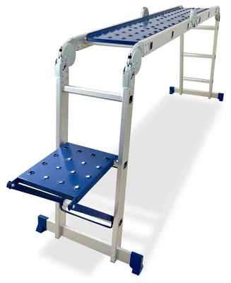 Multifunktionsleiter 3,5 m, 13 Positionen, Alu, 150 kg, EN131