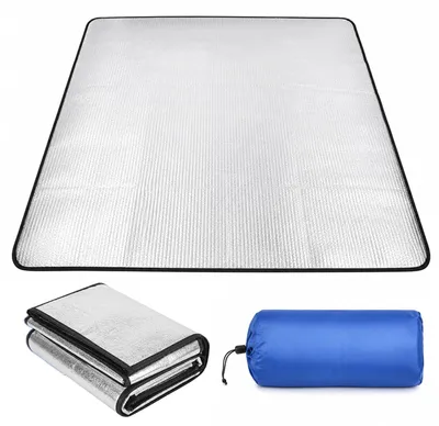 Image de Tapis isolants en aluminium - Tapis pliable pour tente, pique-nique et yoga