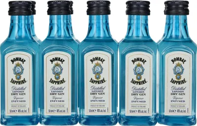 Image de Bombay SAPPHIRE London Dry Gin 40% Vol. 10x0,05l PET