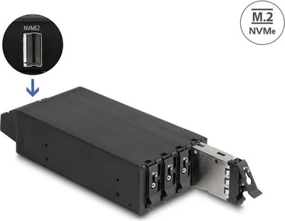 Image de DELOCK Slim Bay Wechselrahmen für 4 x M.2 NVMe SSD SFF-8654