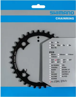 Obrázek produktu pro Řetězový kroužek Shimano pro elektrokola 34z Steps E8000 E7000 EP8 Y1VY00030