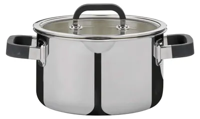 Fleischpfanne 20 cm, 5-lagig, mit Silikongriffen, für Induktion