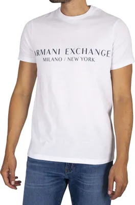 Produktbild von Armani Exchange Weißes T-Shirt mit Logo – Xl