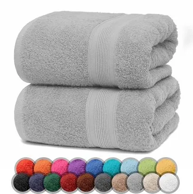 Produktbild von NatureMark 2er Set DUSCHTÜCHER 70x140cm Silbergrau