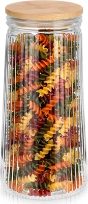 Immagine prodotto di Contenitore per alimenti in vetro, coperchio ermetico in bambù, 1,4 l