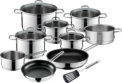 Produktbild von Silit Topf-Set Alicante Topfset Induktion 10-teilig, Kochtopfset Induktion+Glasdeckel, Edelstahl 18/0 (Töpfeset, Induktionstöpfe, Töpfe, Topf Set)