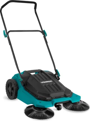 Produktbild von Vonroc Kehrmaschine manuell - Bodenreinigungsmaschine für Draußen - 65cm