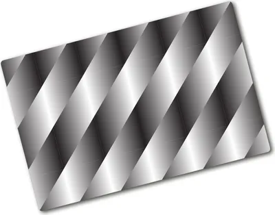Produktbild von Tulup Glas Herdabdeckplatte - 80x52 cm - Glaskeramikkochfeld-Abdeckung Spritzschutz Glasabdeckplatte - Einteilig - Kunst: Modern & Klassisch - Abstrakte Streifen - Silber