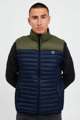 Produktbild von BLEND BHKaliko Herren Weste Steppweste Outdoor Weste leicht wattiert mit Stehkragen
