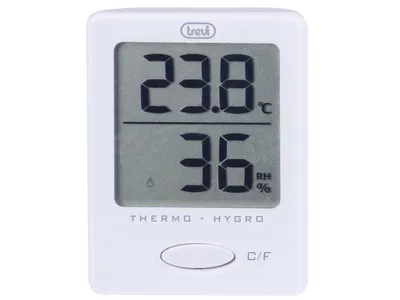 Zdjęcie produktu dla Trevi 0TE300401, Elektroniczny termometr środowiskowy, Wewnętrzna, F, °C, Cyfrowy, Biały, Plastik
