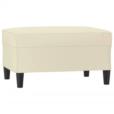Zdjęcie produktu dla vidaXL Podnóżek kremowy 70x55x41 cm imitacja skóry