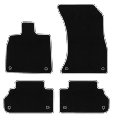 Immagine prodotto di Tappetini in velluto Nero/Argento per Audi Q5 II FY / F5 2017- Set 4 pezzi