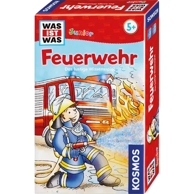 A box for a children's board game about firefighters.
