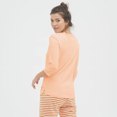 Produktbild von Damen-Schlaf-Shirt „Kristin“ in Apricot Ice von Living Crafts