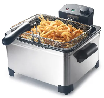 Friteuse 5 l, Edelstahl, 3 Körbe, 2000 W, abnehmbar