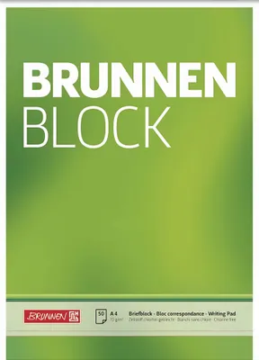 Produktbild von Brunnen 1052726 - Einfarbig - Grün - A4 - 50 Blätter - 70 g/m² - Softcover