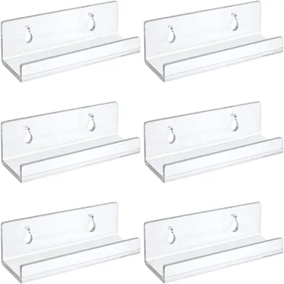 Productafbeelding van 6 Stuks Transparante Acryl Muurbeugels voor Vinyl Platen