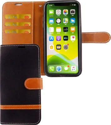 Produktbild von Apple iPhone 11 Pro Handy Hülle Schutz-Tasche Case Cover Kartenfach Etuis Schwarz