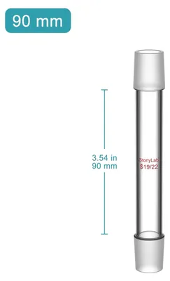 Gerader Laboradapter, Borosilikatglas, 90 mm, 19/22 NS