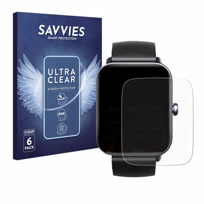 Produktbild von 6x Für Fitpolo IDW19 1.8" Schutzfolie Savvies Displayschutz Display Schutz Folie Klar Transparent