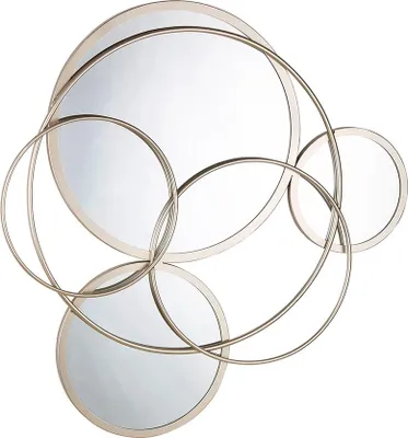 Produktbild von Gilde Spiegel, "Kreise", Metall, champagnerfarben, VE 1, L. 3,5 cm, B. 78 cm, H. 72 cm 74126