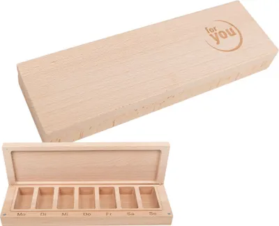 Produktbild von for you Tablettenbox Holz | 7 tage