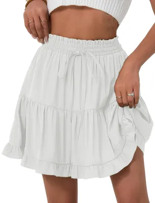 Produktbild von Damen Hohe Taille Minirock mit Shorts