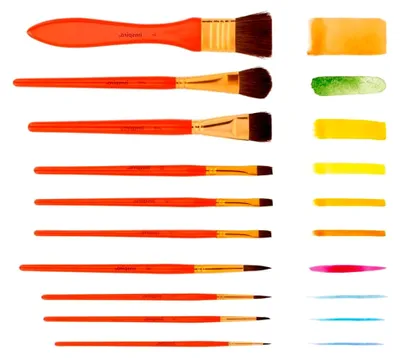 Produktbild von Set aus 10 Künstlerpinseln aus Naturhaar mit Etui