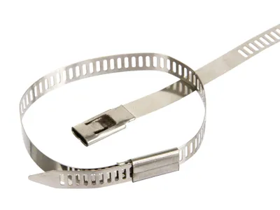 Produktbild von MASTERPROOF PROFESSIONAL Edelstahl Kabelbinder, 7 x 200 mm, 10-teilig, rostfrei und hitzebeständig