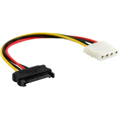 Produktbild von InLine SATA Stromadapterkabel, 15pol SATA Buchse an 4pol Stecker, 0,30m, SATA 15-Pin, 0,3 m, Stecker/Buchse, Gerade, Gerade, Mehrfarbig