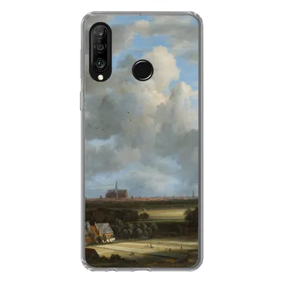 Produktbild von MuchoWow® Handyhülle Schutzhülle Hülle für Huawei P30 Lite Ansicht von Haarlem mit Tribüne - Gemälde von Jacob van Ruisdael Silikon Softcase Handy Hülle - Handyhülle
