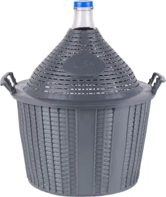 Zdjęcie produktu dla Butelka balonowa Strend Pro Cada Inco, szkło 34 l, butelka balonowa na wino i napoje spirytusowe, plastikowa obudowa