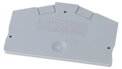 Immagine prodotto di Phoenix Contact Coperchio terminale D-PTS 1,5/S Colore grigio, materiale poliammide (PA) Adatto per morsetto passante PTS 1,5/S