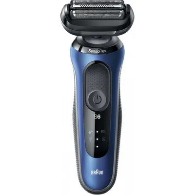Produktbild von Braun Series 6 61-B7200CC, Folienschaber, Schwarz, Blau, Edelstahl, Tasten, Ladend, Leistung, Akku