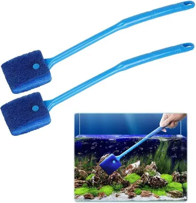 Productafbeelding van Famanu aquarium spons met handgreep - Effectieve reiniger voor aquaria - 2 stuks